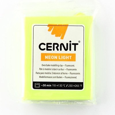 Cernit Neon Light Karanlıkta Parlayan Polimer Kil 56gr 700 Neon Yellow