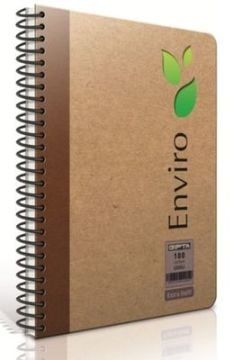 Gıpta Enviro 80 Yaprak 10x14 Kareli Sert Kapak Defter A6