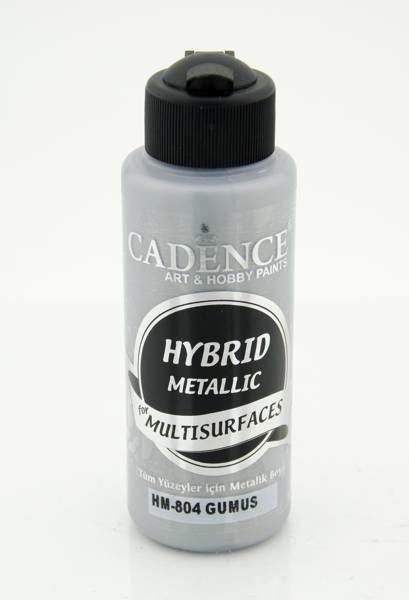 Cadence Hybrid Multisurface Metalik Boya 120 ml. HM-804 GÜMÜŞ