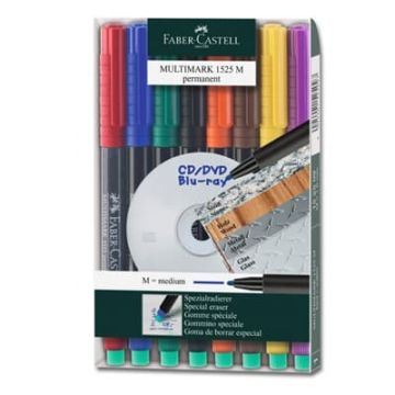 Faber Castell Permanent Asetat Cd Kalemi M 8li Set