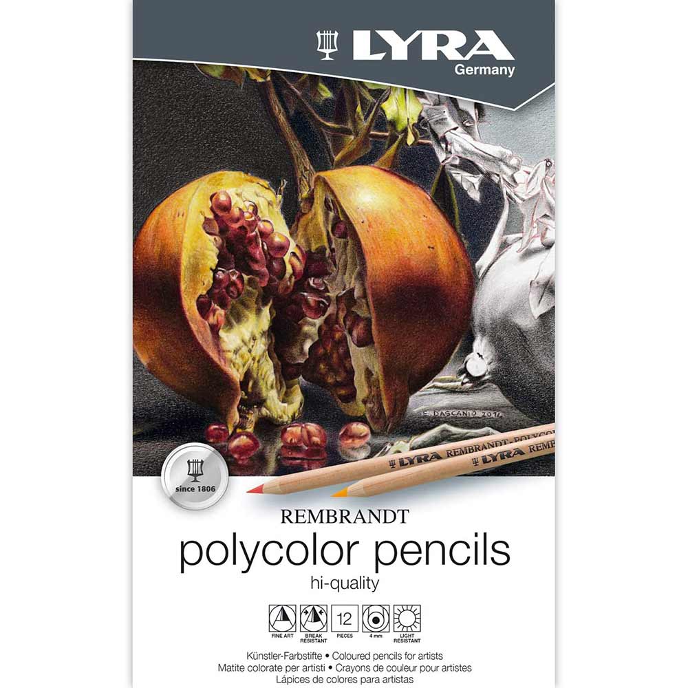 Lyra Rembrandt Polycolor Kuru Boya Kalemi Metal Kutu 12'li