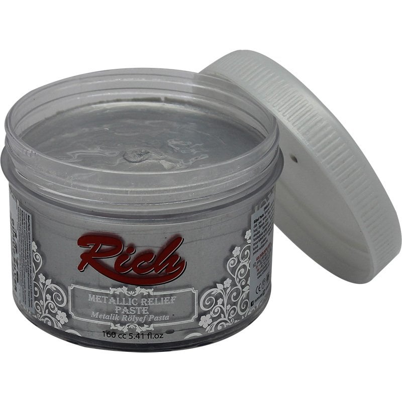 Rich Metalik Rölyef Pasta Gümüş 160 ml