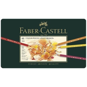 Faber Castell Polychromos Kuru Boya Kalemi Metal Kutu 60'lı
