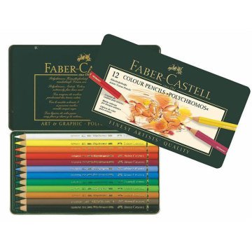 Faber Castell Polychromos Kuru Boya Kalemi Metal Kutu 12'li