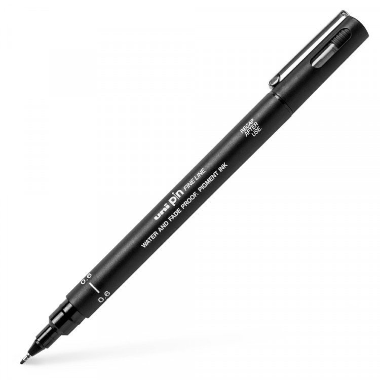 Uni Pin Fine Line Teknik Çizim Kalemi Siyah 0,6