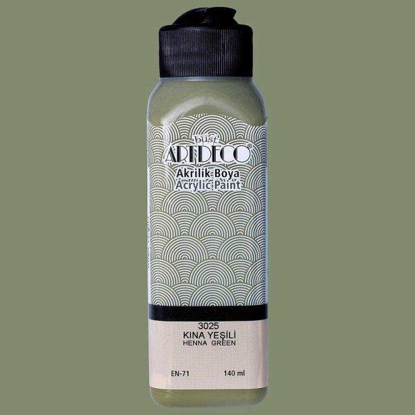 Artdeco Yeni Formül Akrilik Boya 140 ml 3025 Kına Yeşili