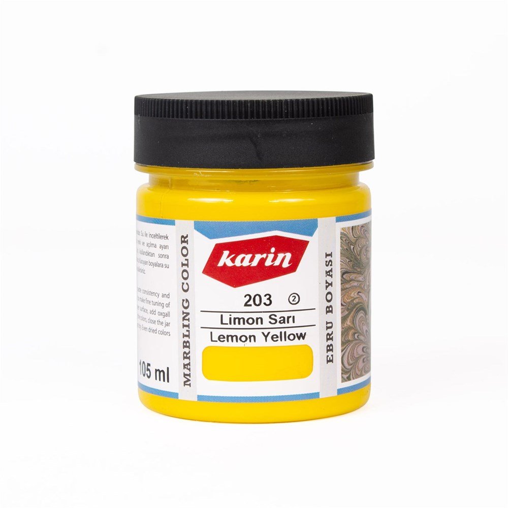 Karin Ebru Boyası 203 Limon Sarı 105 ml