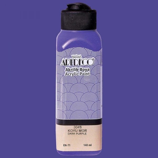 Artdeco Yeni Formül Akrilik Boya 140 ml 3048 Koyu Mor