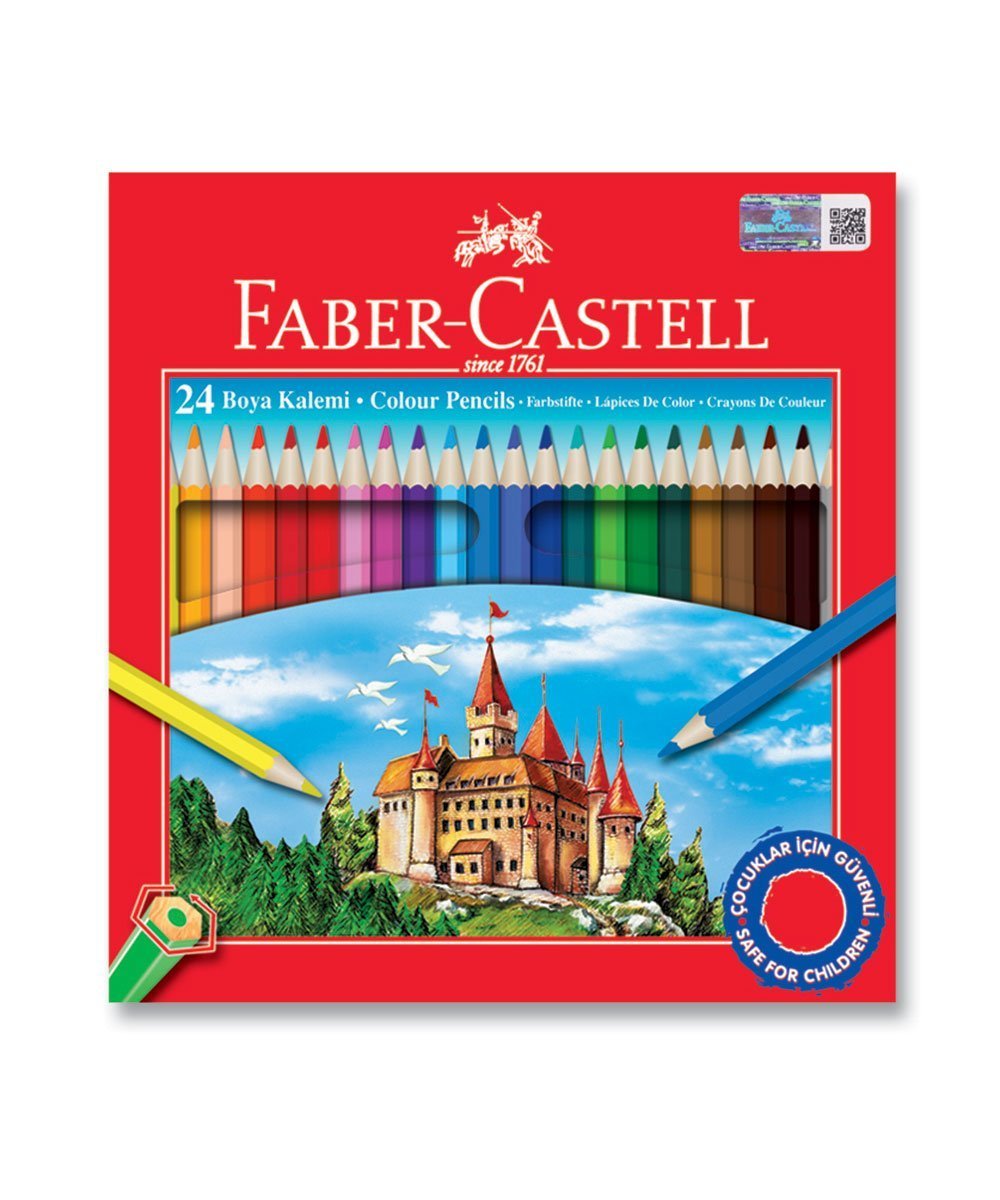 Faber Castell Karton Kutu Kuru Boya Kalemi 24 Renk