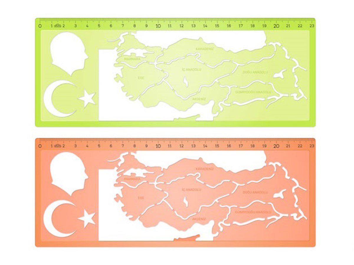 Hatas Türkiye Haritası Şablonu 23 cm (1 Adet)