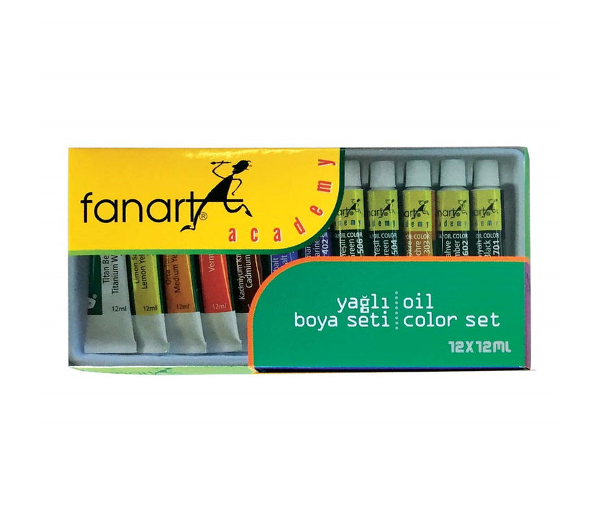 Fanart Academy Yağlı Boya Seti 12 Renk x 12 ml
