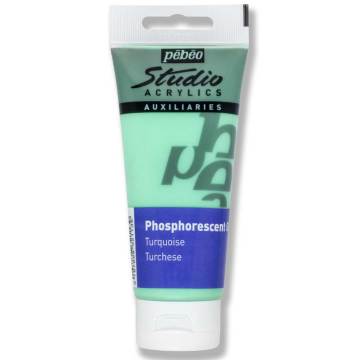 Pebeo Studio Akrilik Boya 100ml 113-Phosphorescent Turquoise (Karanlıkta Parlayan)