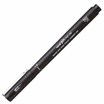 Uni Pin Fine Line Teknik Çizim Kalemi Siyah 1,2