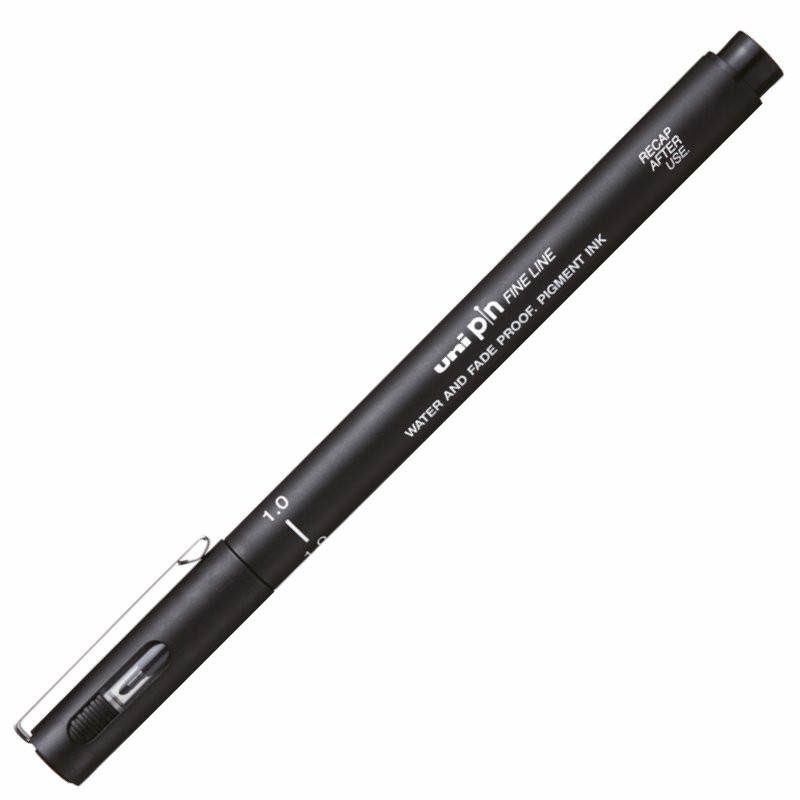 Uni Pin Fine Line Teknik Çizim Kalemi Siyah 1,0