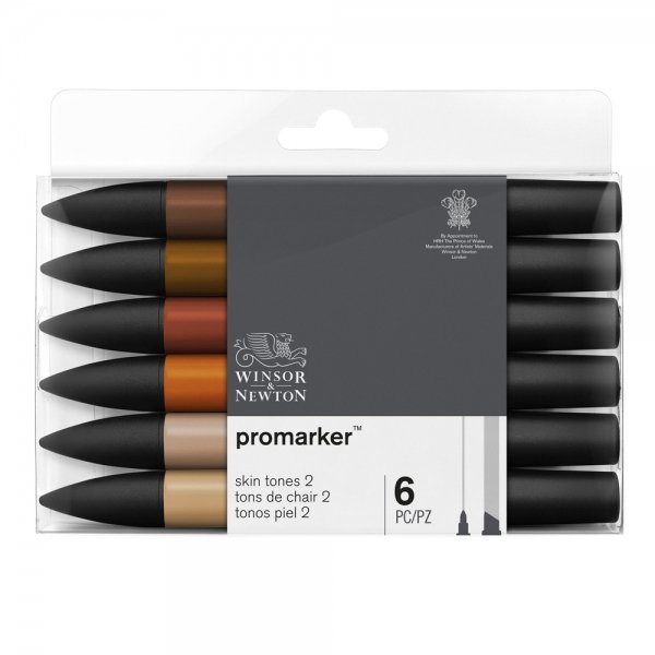 Winsor & Newton Promarker Skin Tones-2 (Ten Renkleri-2) 6'lı Set