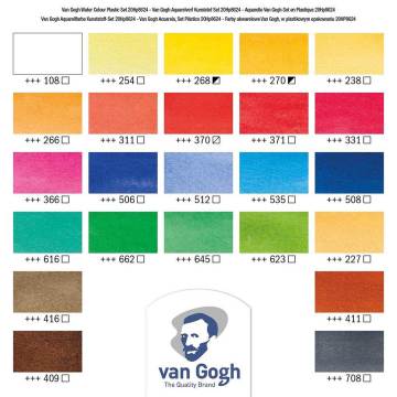 Van Gogh Tablet Suluboya Seti 24 Renk Defter Hediyeli