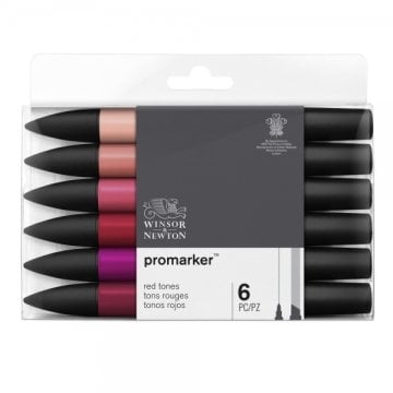 Winsor & Newton Promarker Kırmızı Tonlar Seti (6 renk)