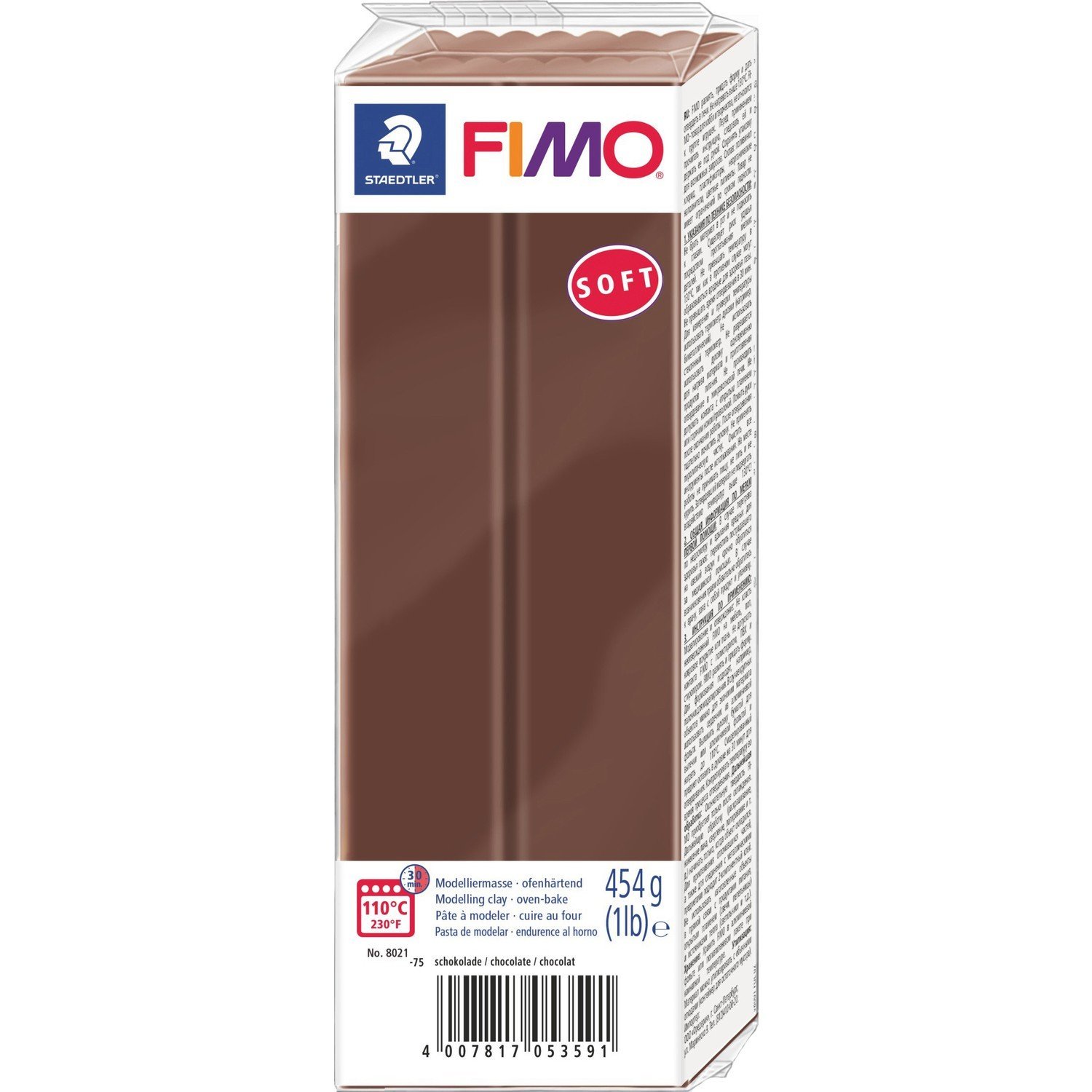 Staedtler Fimo Soft Polimer Kil 454gr 75-Çikolata