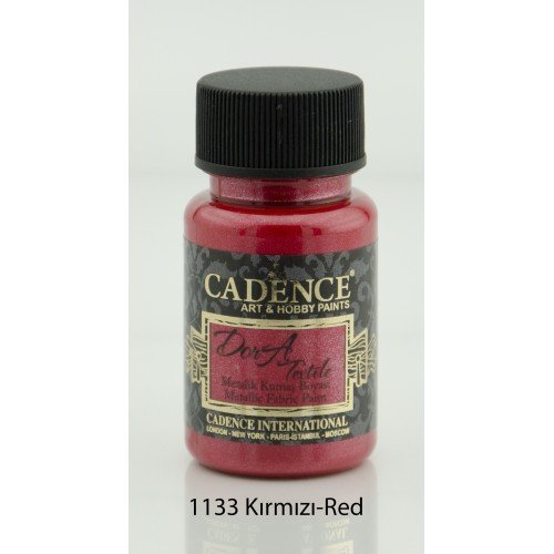 Cadence 1133 Kırmızı - Dora Metalik Kumaş Boyası
