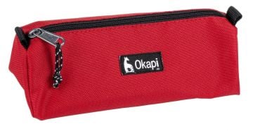 Okapi Tek Bölmeli Üçgen Kalem Çantası Okp-103 Kırmızı