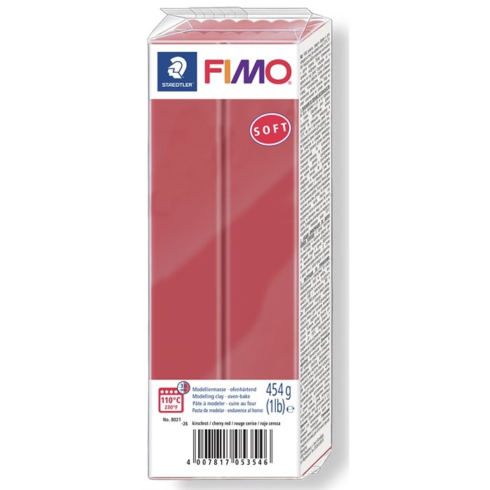 Staedtler Fimo Soft Polimer Kil 454gr 26-Vişne Kırmızı