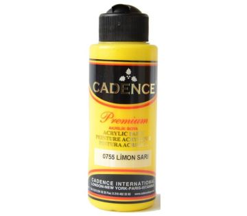 Cadence Premium Akrilik Boya 120 ml. 0755 Limon Sarısı