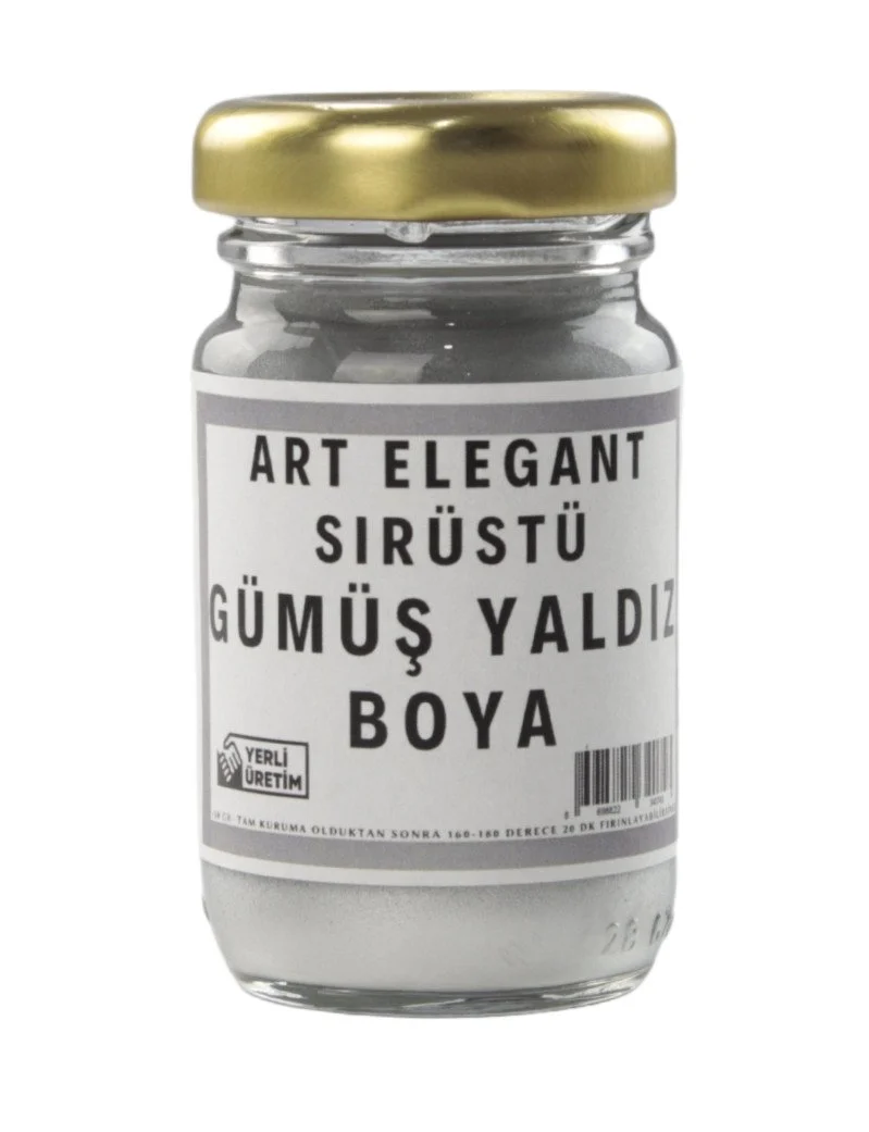 Art Elegant Sır Üstü Seramik Yaldız Boyası Gümüş 25 gr