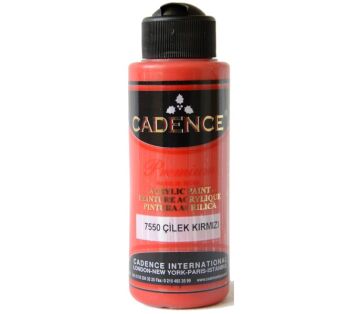 Cadence Premium Akrilik Boya 120 ml. 7550 Çilek Kırmızı