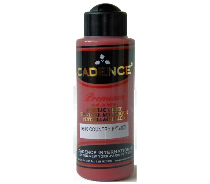 Cadence Premium Akrilik Boya 120 ml. 9510 Country Kırmızı