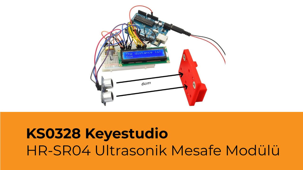 KS0328 Keyestudio HR-SR04 Ultrasonik Mesafe Modülü (3`lü HC-SR04 Seti)