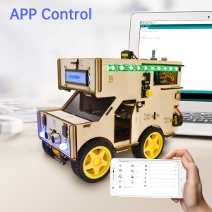 Keyestudio Akıllı RV Karavan Ev Robot Başlangıç Kiti / Android-IOS