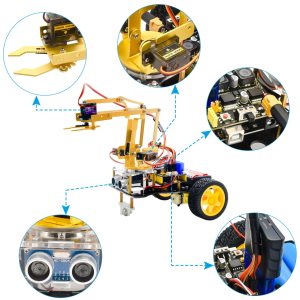Keyestudio 4DOF Mekanik Kol Robot Araba Öğrenme Başlangıç Kiti / Android vs IOS