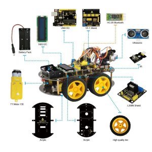 Keyestudio 4WD Bluetooth Çok Fonksiyonlu Araba Kiti