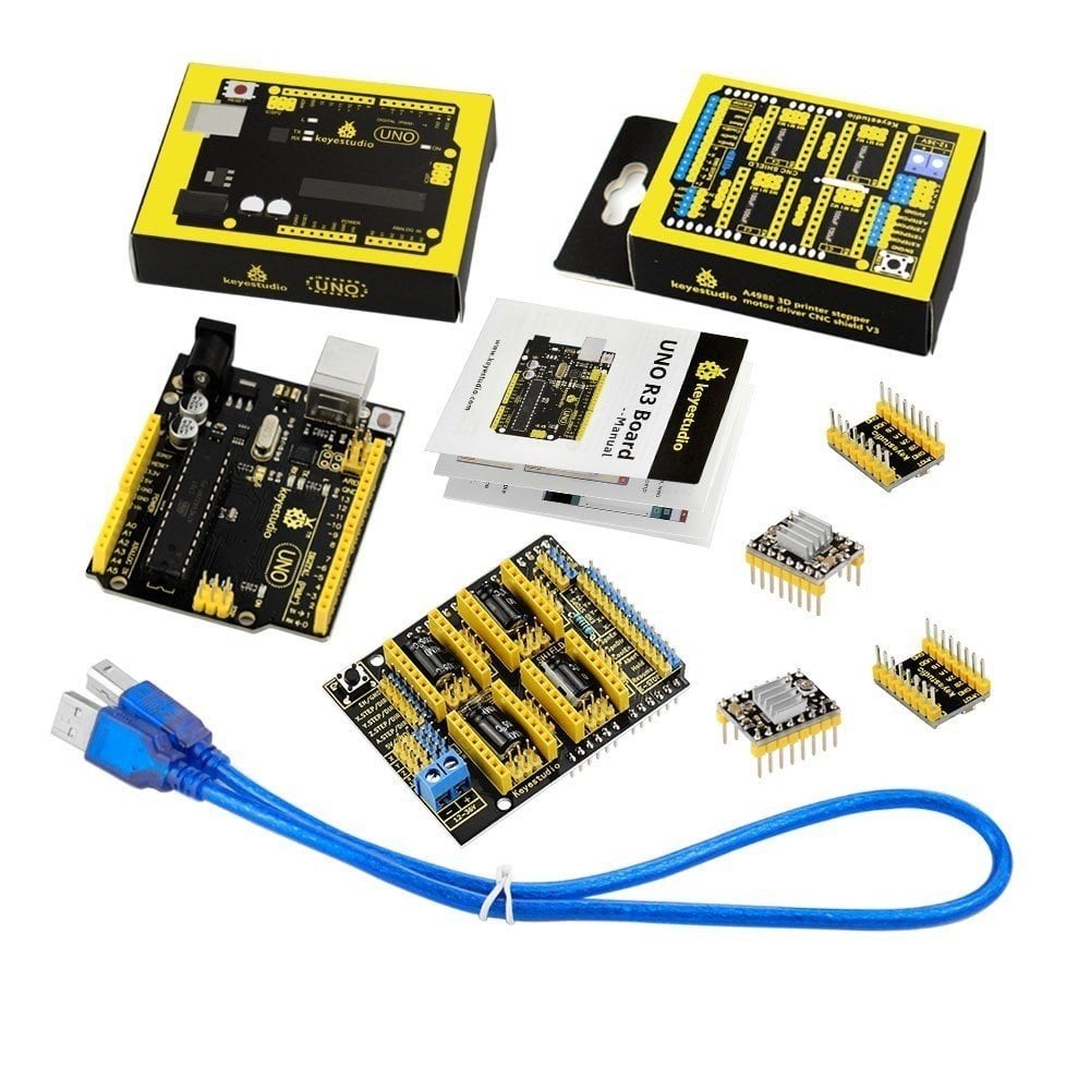Keyestudio CNC Kit (CNC Shield V3.0 + Uno R3 Uyumlu)
