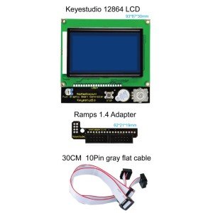 Keyestudio RAMPS 1.4 / 12864 LCD Kontrol Paneli (mavi) 3D Yazıcı için