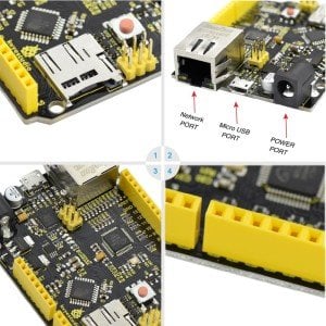 Keyestudio W5500 Ethernet Geliştirme Kartı (POE'siz)