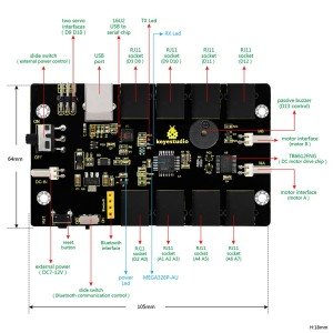 Keyestudio KEYBOT Kodlama Robotu Kontrol Kartı