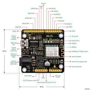 Keyestudio ESP8266 Wi-Fi Geliştirme Kartı