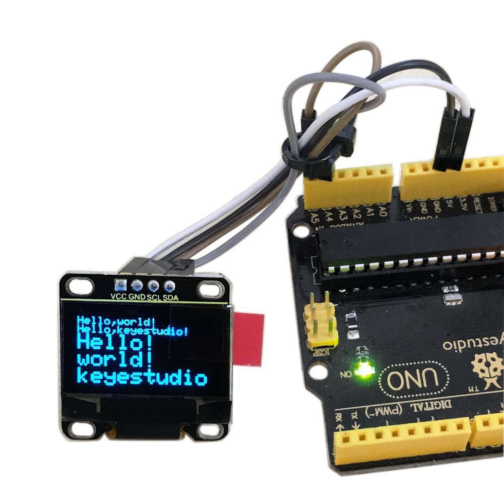 Keyestudio 0.96 '' OLED Modülü / 128X64 Mavi LCD LED Ekran Modülü / Arduino için IIC Seri