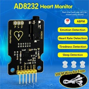 Keyestudio AD8232 EKG Ölçüm Kalp Monitörü Sensör Modülü / UNO R3 İçin