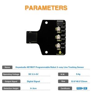 KEYBOT Programlanabilir Robot 3 Yol Çizgi Takip Sensörü