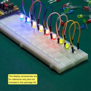 Keyestudio 830 Pin Breadboard + Güç Modülü + Breadboard Tel 65 + 140 Atlama Tel Paketi