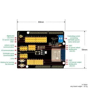 Keyestudio ESP8266 Web Server Seri Wifi Shield