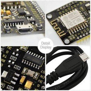 Keyestudio ESP8266 ESP-12F CH340G WiFi Modülü / Arduino NodeMcu Kartı