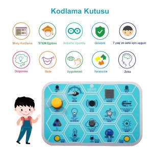 Keyestudio kidbits Maker Kodlama Kutusu Başlangıç Kiti v1.0 - Arduino STEM Eğitimi +7 Yaş