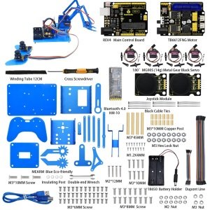 Keyestudio 4DF Mekanik PS2 Joystick Metalik Robot Kol Öğrenme Başlangıç Kiti V2.0