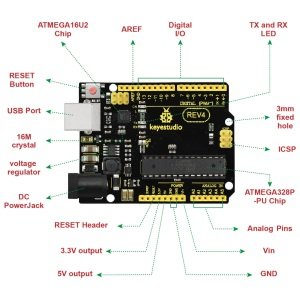 Keyestudio 4DF Mekanik PS2 Joystick Metalik Robot Kol Öğrenme Başlangıç Kiti V2.0