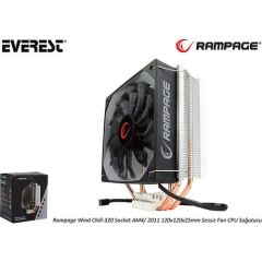 Rampage Wind Chill-320 Socket AM4/ 2011 120x120x25mm Sessiz Fan CPU Soğutucu
