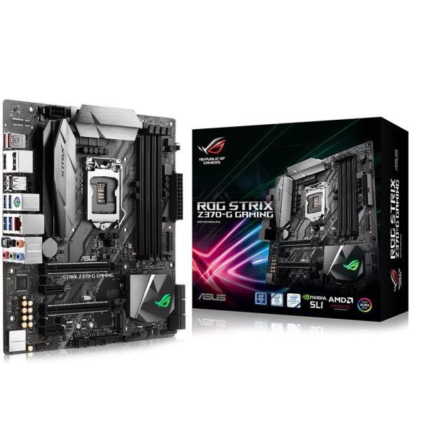 ASUS ROG STRIX Z370-G GAMING INTEL Z370 LGA1151 DDR4 4000 DP HDMI M2 USB3.1 AURA RGB MATX