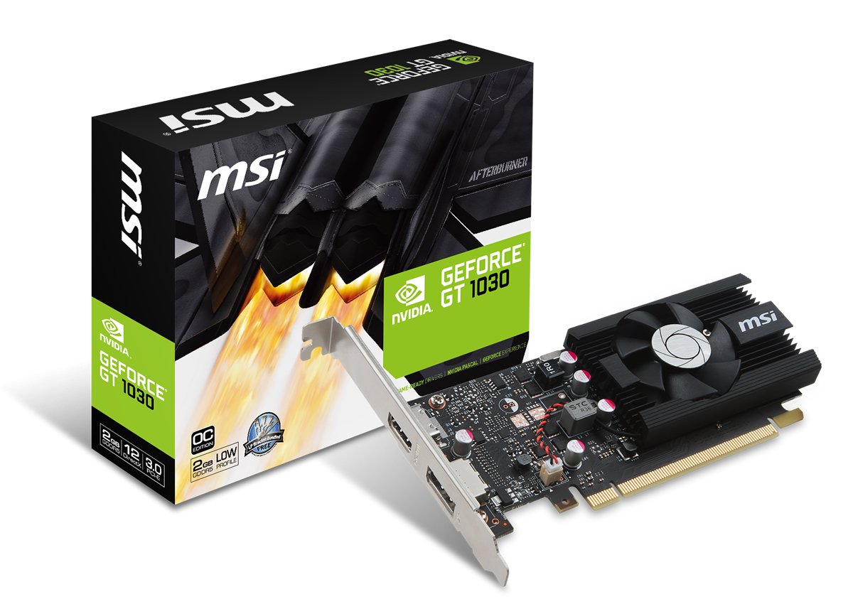 MSI VGA GeForce GT 1030 2G LP OC GT1030 2GB GDDR5 64b DX12 PCIE 3.0 x16 (1xHDMI 1xDP)
